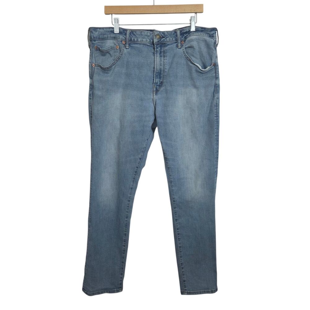 American Eagle Airflex+ Athletic Fit Blue Distressed Jeans 38x32 Men's